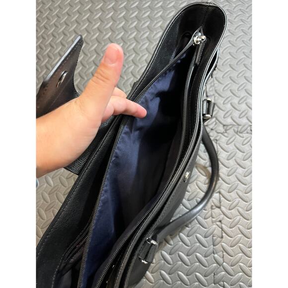 TUMI Sinclair Tegan Black Saffiano Leather Business Tote Shoulder‎ Bag #79385D - Picture 8 of 14